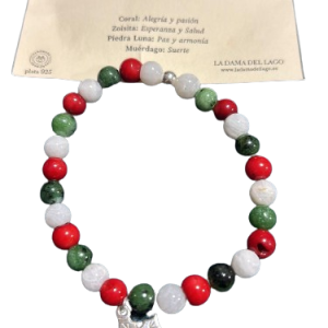 Pulsera Hechizo Navideño con Piedras Naturales y Plata 925
