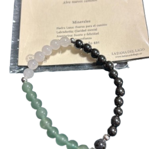 Pulsera Nuevos Comienzos con Minerales Naturales y Plata 925