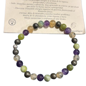 Pulsera de la Prosperidad con Minerales Naturales y Plata 925