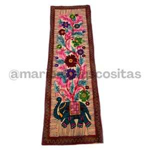 Tapiz bordado india elefante